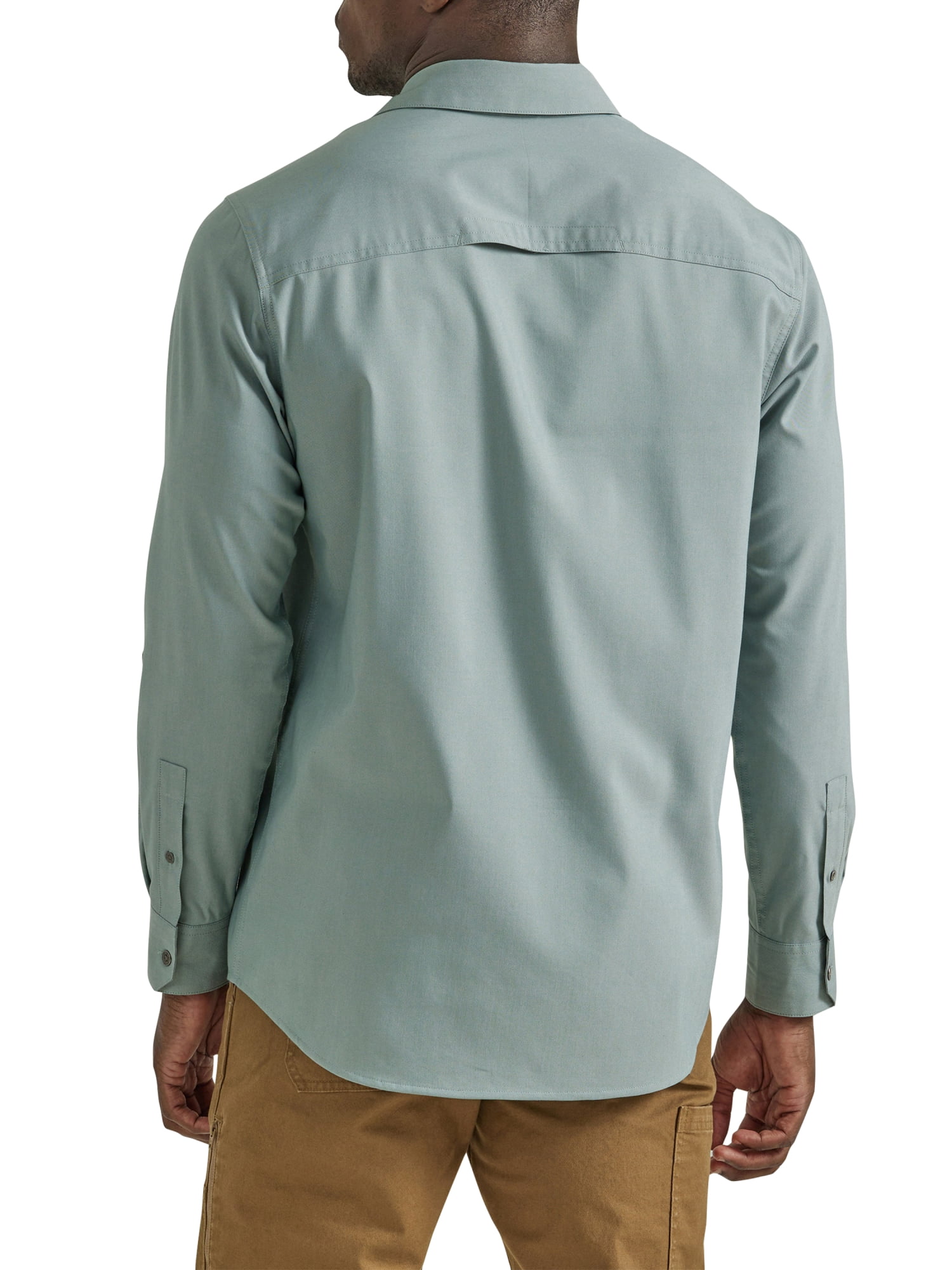 Wrangler® Men's Outdoor Long Sleeve Shirt with UPF 30+ Protection, Sizes S-5XL