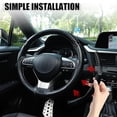 thumbnail image 3 of Aurovault Carbon Fiber Steering Wheel Cover, 3PCS Snap-On Anti-Slip Wrap, Universal  Car Steering Wheel Protector, Easy Install Interior Accessories, 3 of 7