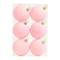 thumbnail image 4 of Bolas navideñas Strade Fareast Limited 6 bolas navideñas flocadas terciopelo interiores exteriores Rosa, 4 of 8