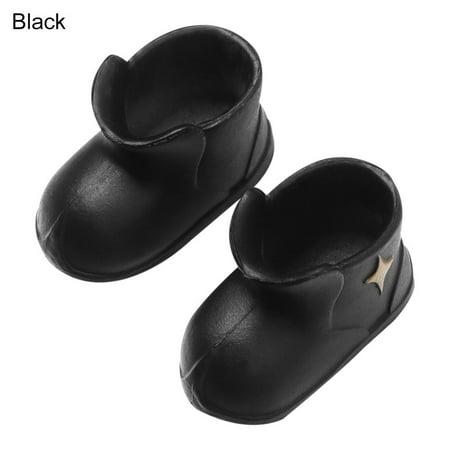 

New Doll Accessories OB11 Doll Shoes 1/12 BJD Dolls Shoes Boots Doll Clothes Accessories Plastic PVC Shoes Doll Rain Boots BLACK