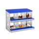 thumbnail image 1 of QinaQin Caja nido para gallinas de 6, 8 o 10 huecos, fabricada en acero galvanizado resistente al óxido, fácil recolección de huevos y limpieza, 1 of 7