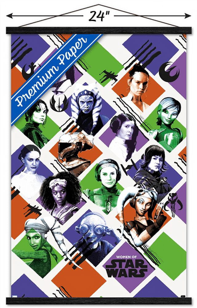 Star Wars: Saga - Women of Star Wars Wall Poster with Magnetic Frame, 22.375" x 34"