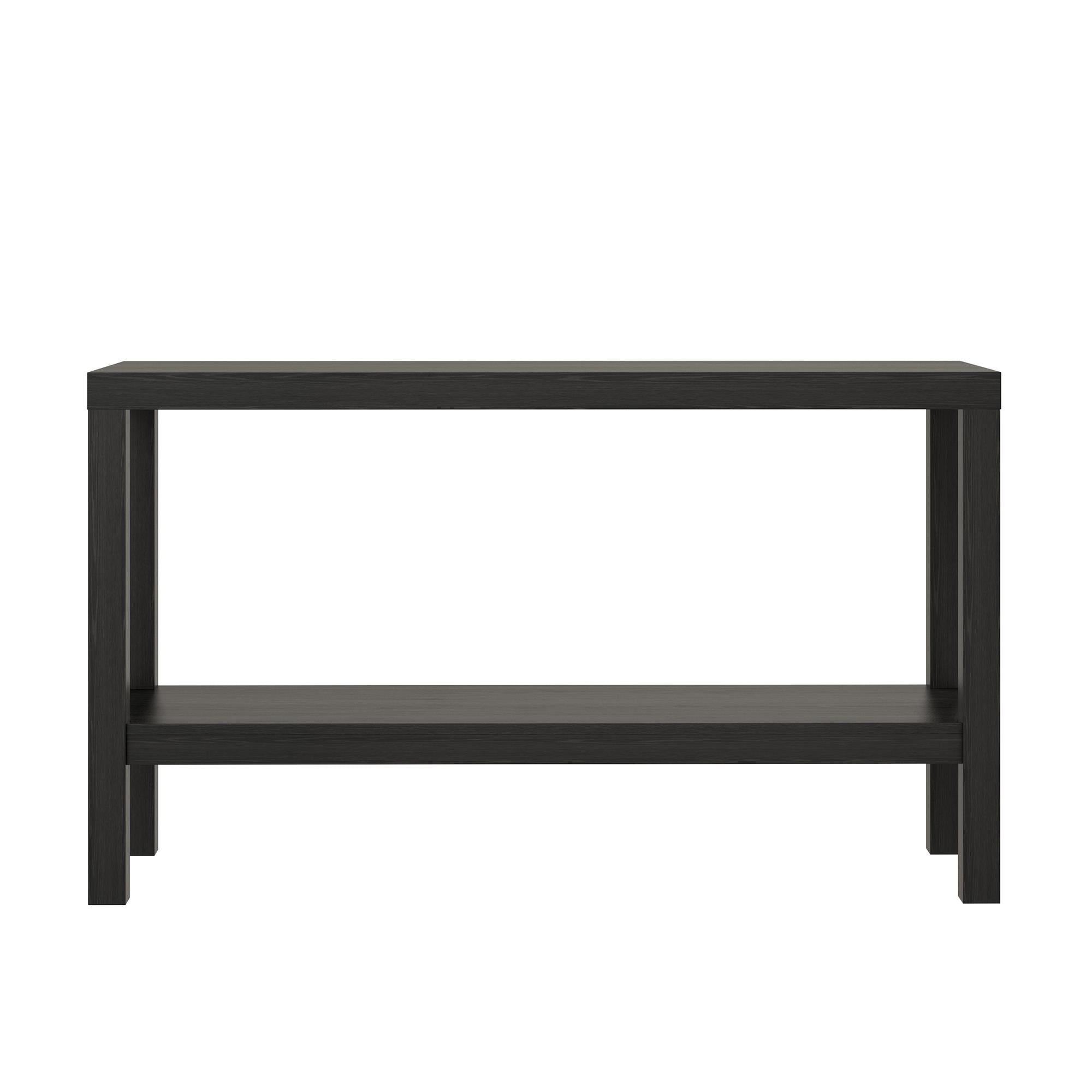 black parsons sofa table