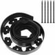 thumbnail image 1 of Borde de jardín flexible, bordes de plástico, borde de jardín de plástico, con 15 clavos de fijación, longitud 5 m, negro-, 1 of 5