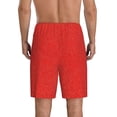 thumbnail image 3 of Bixox Men's Red Glitter printed lightweight casual shorts, soft sleep shorts with pockets., 3 of 7