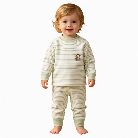 TOWED22 Baby Boy Clothes Letter Print Sweatshirt Pullover Top Jogger Pants 2Pcs Toddler Boy Cowboy Fall Winter Outfits Size:80,Color:Green