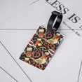 thumbnail image 5 of Luggage Tags for Suitcases, fries beer sausage Leather Bag Luggage Tags ID Label Tags Privacy Protection Travel Bag Labels, 5 of 6