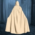 thumbnail image 1 of Capa unisex para mujer, larga, con capucha, para cosplay, Halloween, color liso, 1 of 6