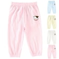 thumbnail image 2 of Fengactive Toddler Baby Unisex Breathable Ribbed Knit Pants Elastic Waist Casual Trousers with Cartoon Print for Boys Girls 0-3T, 2 of 9