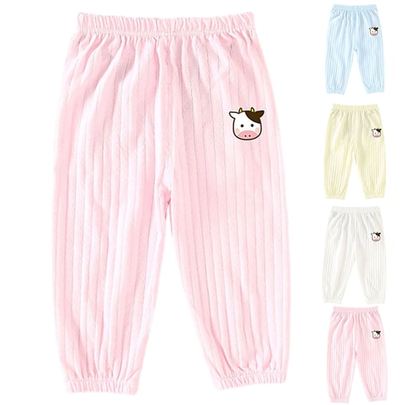 Bixock Toddler Boys and Girls Pants Cotton Elastic Waist Printed Casual Pants Soft Breathable Workout Activewear Toddler Clothings Size 18-24Months