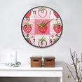 thumbnail image 4 of BZSMCE Wall Clock Acrylic Size：9.5*9.5in/11.9*11.9in Sweet Strawberry Patch Design Pattern Clock, 4 of 10