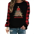 thumbnail image 3 of Craaazy Christmas Shirts for Women Round Neck Long Sleeve Tops Casual Lightweight Christmas Blouses Gifts, 3 of 9