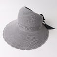 thumbnail image 2 of Prolriy Sun Hats for Women Summer Beach Top Able Open Hat Wide Visor Roll Fold Sun Up Cap Women Baseball Caps Beach Hats for Women Grey, 2 of 4