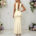 thumbnail image 4 of Puliio Women's Dresses Summer Satin Strapless Tube Top Maxi Dress Elegant Silk Backless Slim Formal Party Dresses Wedding Guest Gown Dresses, 4 of 5