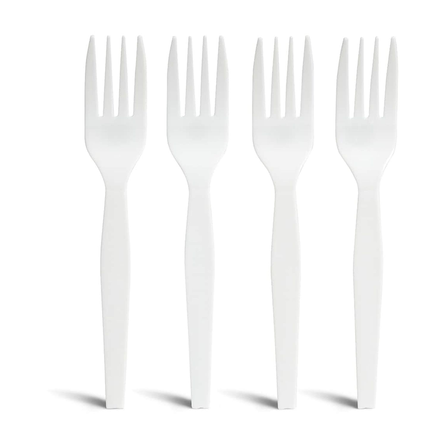 Perk Plastic Fork Medium-Weight White PK56401