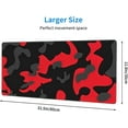 thumbnail image 2 of Black Red Gaming Mouse Pad XL Camo Camouflage Extended Big Large Desk Mat Non-Slip Rubber Base Stitched Edge Long Keyboard Mousepad for PC Computer Laptop,31.5×11.8 Inches, 2 of 6