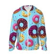 thumbnail image 1 of Fotbe Donuts Chaqueta con Protección Solar UPF 50+ para Hombre y Mujer, Camisa con Capucha y Bolsillos-Large, 1 of 7