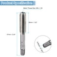 thumbnail image 2 of Uxcell 2 Set Metric Hand Taps M8 x 1.25 H2 Thread Taper + Bottom Tap Screw Tools, 2 of 7