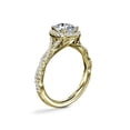 thumbnail image 4 of 1.00 T.C.W Brilliant Oval Cut Natural Diamond Latest Design Solitiare with Accents Engagement Ring for Women Solid 18K Yellow Gold Size 3, 4 of 9