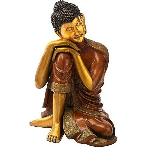 Exotic India ZDO-90 Thinking Buddha Brown Gold