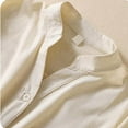 thumbnail image 6 of Women's 3/4 Sleeve Linen Shirts Tops Solid Color Lightweight Loose Button up V Neck T Shirts Casual Comfy Fall Blouses, 6 of 7
