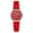 Red -BB37, variant on Watches for Women Case with Black Leather Strap Fashionable Everyday Elegant Round Watch Red One Size