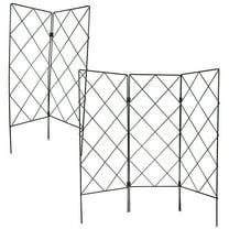 WHAMVOX Sturdy Plant Support Trellis for Climbing Plants with Durable Iron Frame Black 5 Pieces