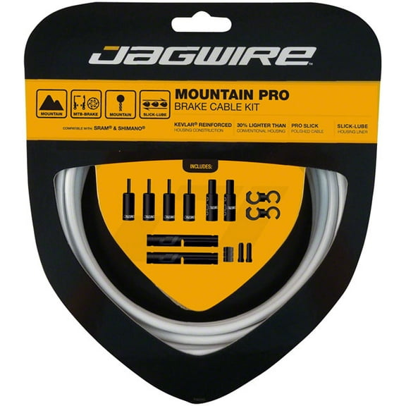 Jagwire Pro Brake Cable Kit Mountain SRAM Shimano Pre-stretched White