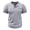 thumbnail image 4 of Camisa Henley De Manga Corta Con Gofres Para Hombre 2024, 4 of 8