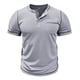 thumbnail image 4 of Camisa Henley De Manga Corta Con Gofres Para Hombre 2024, 4 of 8