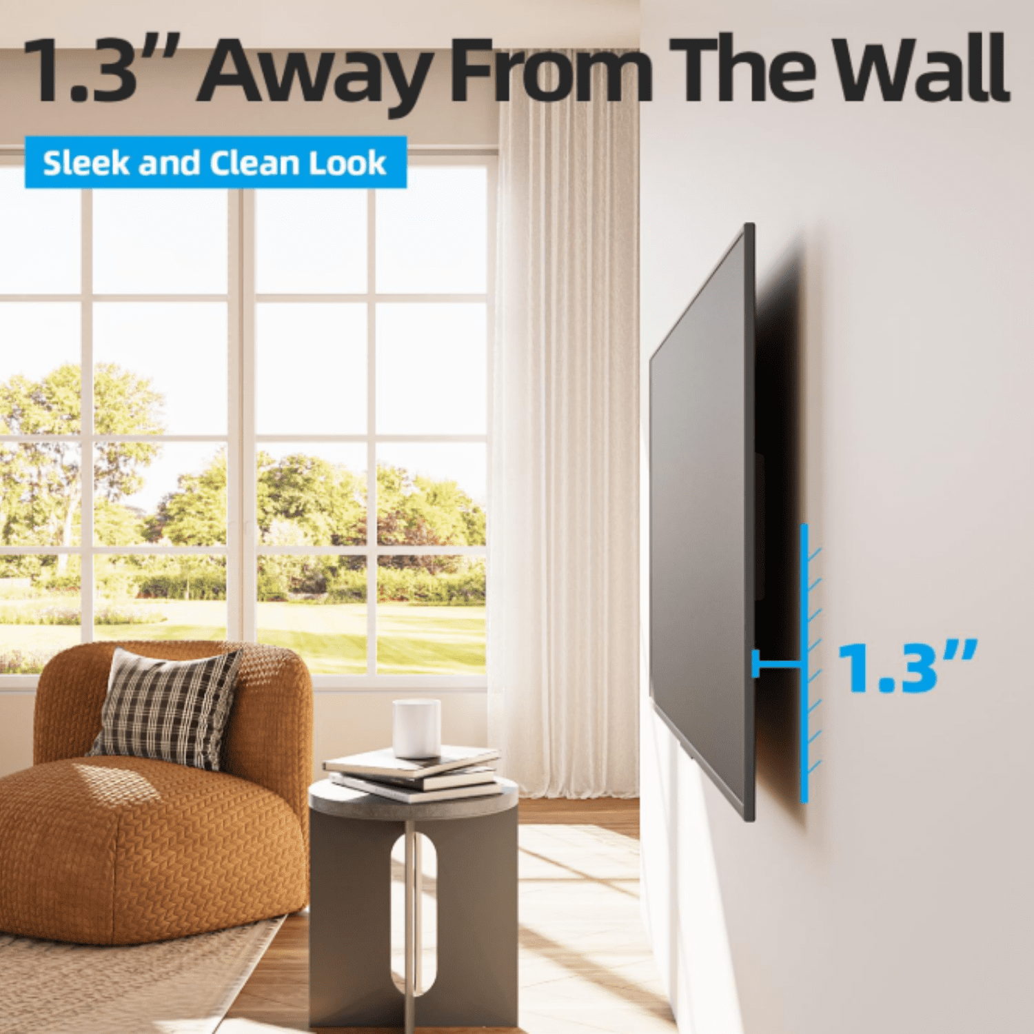 Heavy Duty TV Wall Mount for 55-100 inch Large TVs up to 200 LBS & 800x600 mm Vesa, Ultra Slim Fixed TV Mount, Low-Profile TVS Bracket, 16" 24" 32" Wood Stud, Fit Most 65+ 75+ 85 86 90 98 100 TVs
