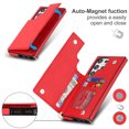 thumbnail image 6 of Dteck Crossbody Wallet Case for Samsung Galaxy S23 Ultra,Magnetic Leather RFID Blocking Card Slots Pocket Case Shockproof Rubber Kickstand Cover with Shoulder Strap,Red, 6 of 8