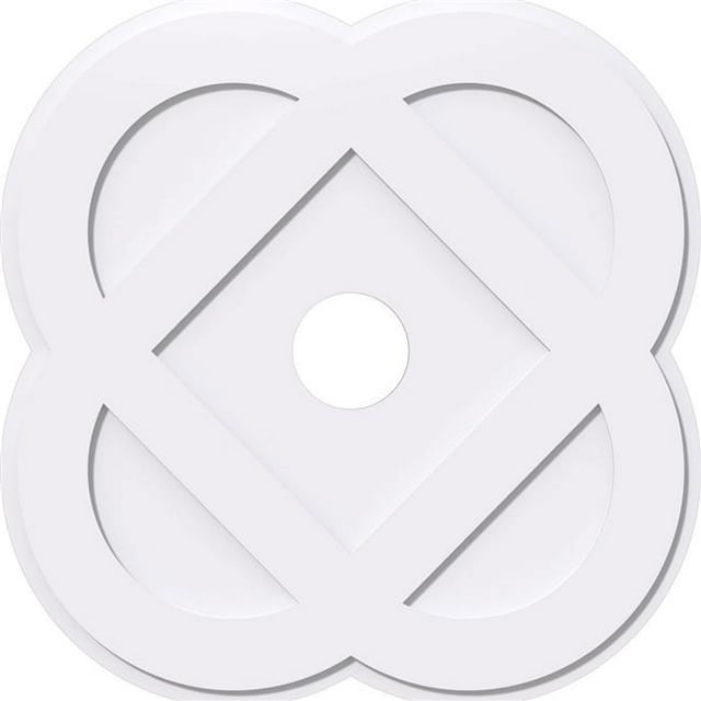 Ekena Millwork CMP32CE-05000 32 Po OD x 5 Po ID Carré Charlotte Architecture Grade PVC Contemporain Médaillon de Plafond