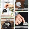 thumbnail image 5 of Pocket Hug Token Long Distance Relationship Keepsake Stainless Steel Double Sided Inspirational Gift with PU Leather Keychain DIY, 5 of 7