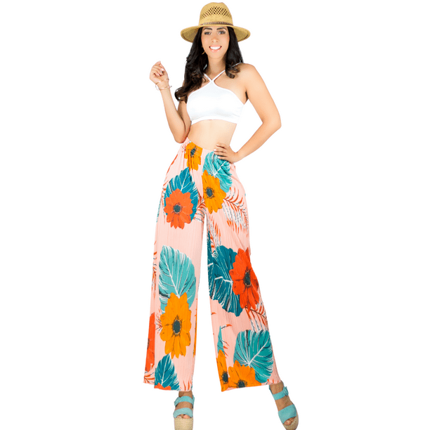 PANTALONES DE PIERNA ANCHA STRETCH PANTA-1007 CON DISEÑI PLISADO UNITALLA