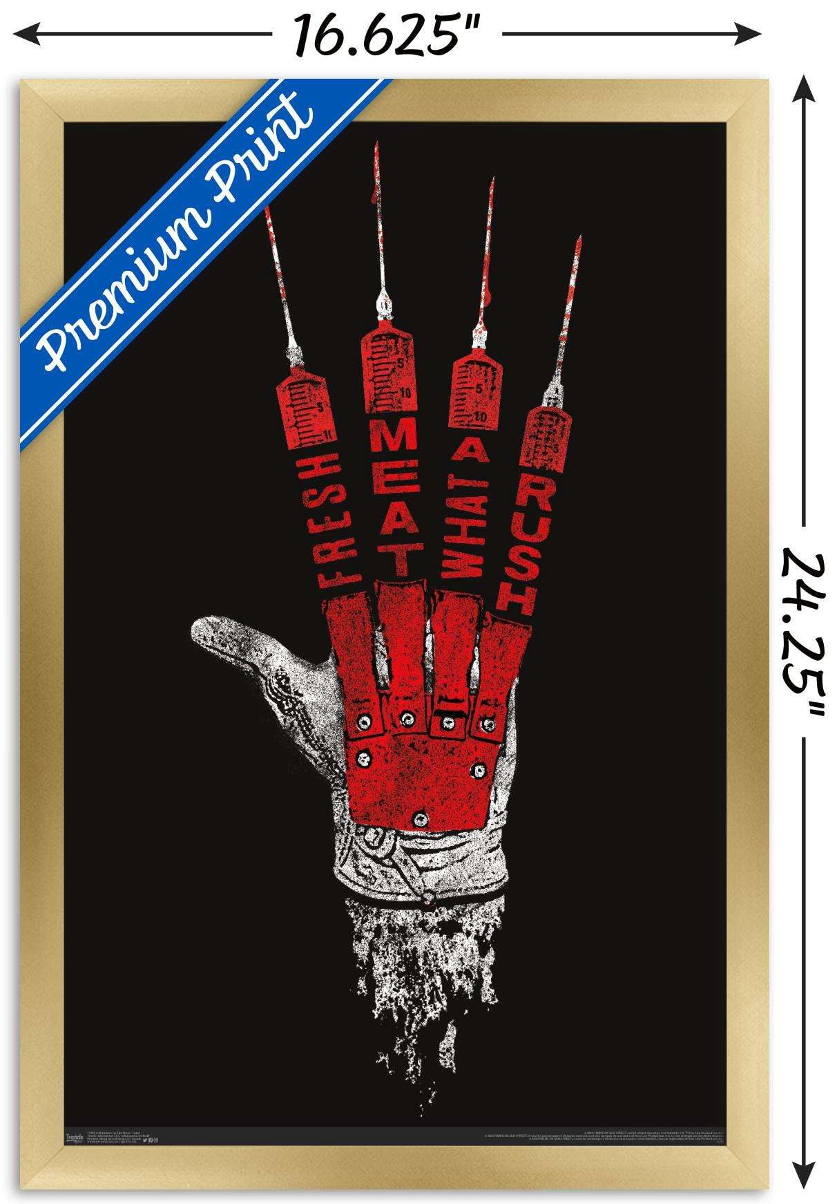 A Nightmare on Elm Street - Hand Wall Poster, 14.725" x 22.375", Framed