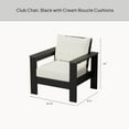 thumbnail image 2 of Better Homes & Gardens Ezra Outdoor HDPE Club Chair, Black with Cream Boucle Cushions, 2 of 11