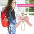 thumbnail image 4 of Key Chain New Large Bowknot Pearl Metal Keys Ring Wallet Backpack Clothing Accessories Accessory Pendant Elegant Solid Finding Hooks Pendants for Storage Type-02, 4 of 6