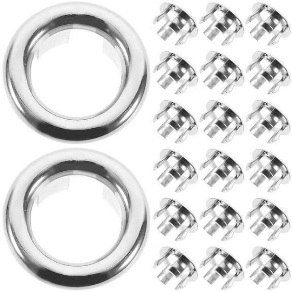 MERRYHAPY 20-Pack Plastic Sink Overflow Drain Covers Replacement for Bathroom and Kitchen, Durable and Easy to Install