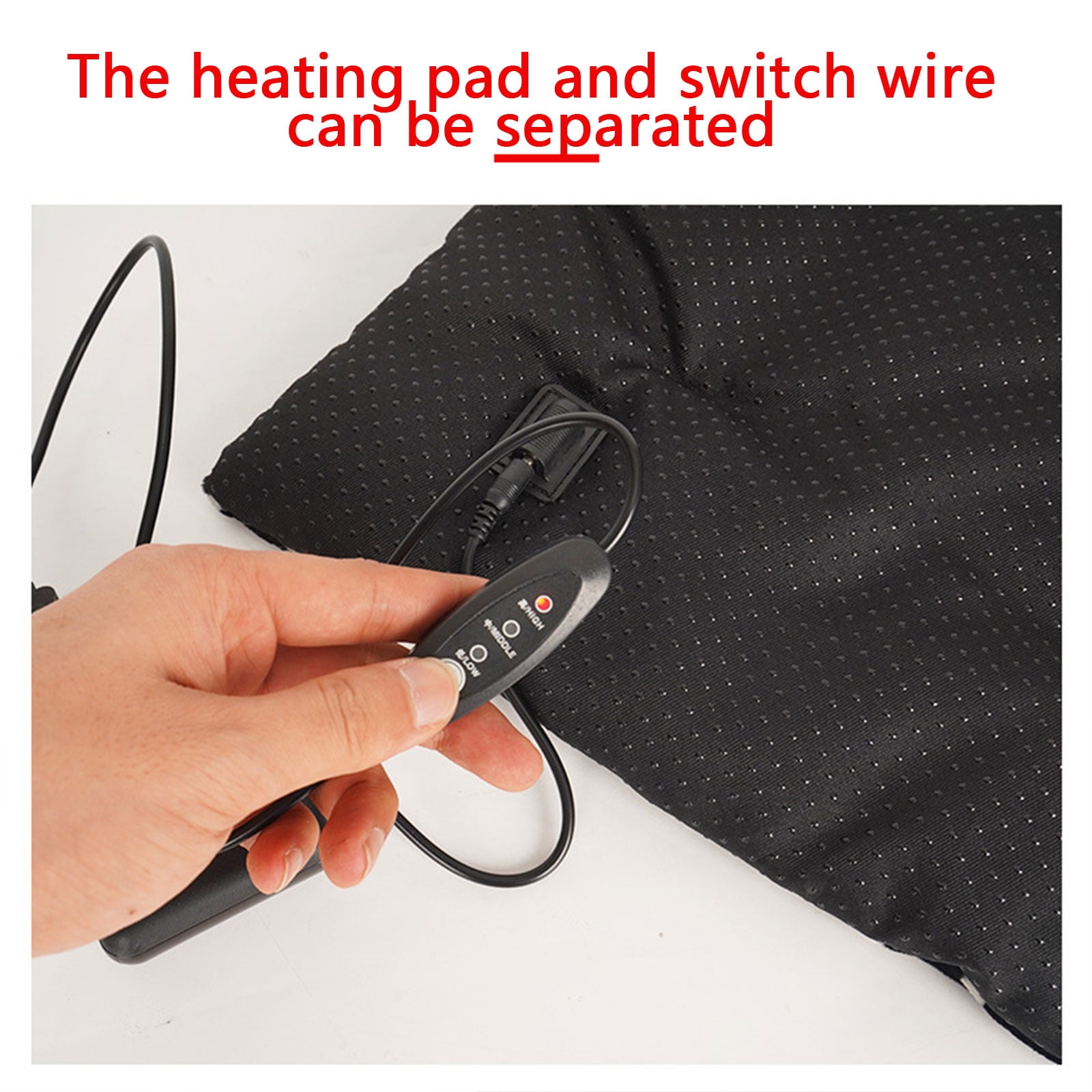 USB Heating Warmer Pad Bed for Cat, Small Dog and Pet, Safe Power-Bank Battery Operated, for Indoor and Outdoor Use, Temperature Settings, Washable
