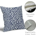 thumbnail image 4 of Navy Blue and White Cheetah Pillow Covers 20x20 Inch Set of 2 Modern Leopard Print Outdoor Throw Pillows Animal Spots Rustic Farmhouse Pillowcases Cotton Linen Cushion Covers for Couch Home Decor, 4 of 6