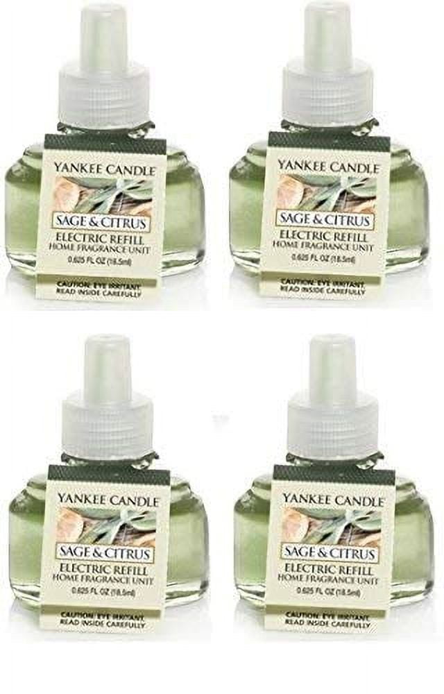 Yankee Candle Sage And Citrus ScentPlug Candle Wax Refill, 4-Pack