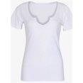 thumbnail image 2 of Women Tops V Neck Shirts Short Sleeve Casual Ribbed Slim Fitted T Shirts for Summer, 2 of 7