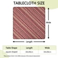 thumbnail image 2 of Red Christmas Striped Pattern Square Fitted Tablecloth with Elastic Edge,Square Table Cover,Washable Elastic Table Cover for Home Kitchen Party Decor 34"x34", 2 of 6