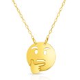 thumbnail image 1 of Collier Extensible Emoji en Or Jaune 14k, 16 Pouces à 18 Pouces, 1 of 1
