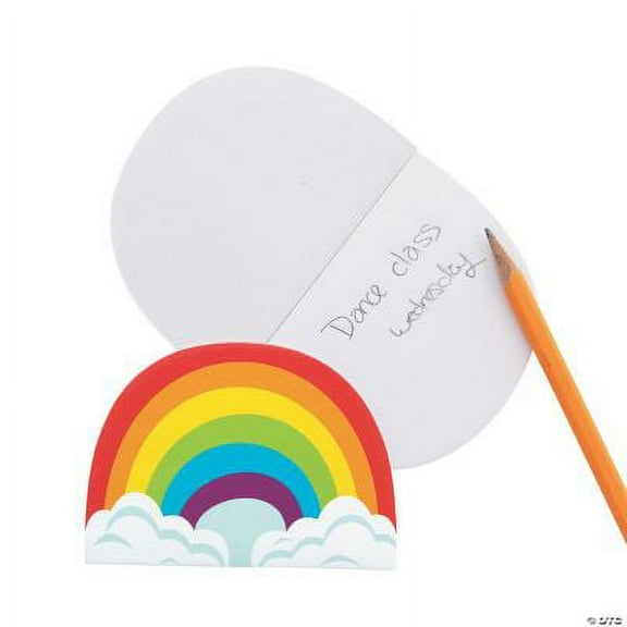 Rainbow-Shaped Notepads, Birthday, Stationery, 24 Pieces