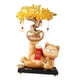 thumbnail image 5 of Estatua del gato de la suerte del árbol de la fortuna Escultura decorativa Obra de arte robusta Gato y árbol Amarillo, 5 of 9
