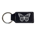 thumbnail image 4 of Keychain - Rectangle - Butterfly - Leather, 4 of 4