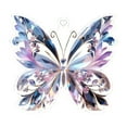 thumbnail image 2 of Butterfly 2D Hanging Decoration, Crystal - Like Design With Floral Accents, For Home Wall Decor Living Room Bedroom Office Party Events, 2 of 6