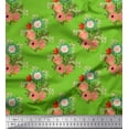 thumbnail image 1 of Soimoi Green Rayon Fabric Artistic Leaf & Floral Fabric Prints By Yard 42 Inch Wide, 1 of 3